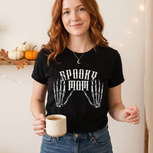 Camiseta Spooky Mom Vintage Esqueleto Halloween