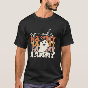 Camiseta Spooky Nammy Funny Mom Halloween Ghost Witch Bat T