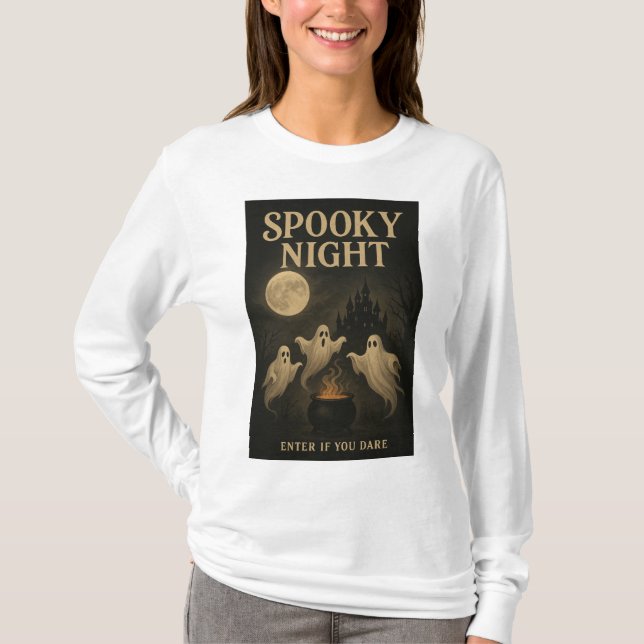 Camiseta Spooky Night Enter If You Dare (Anverso)