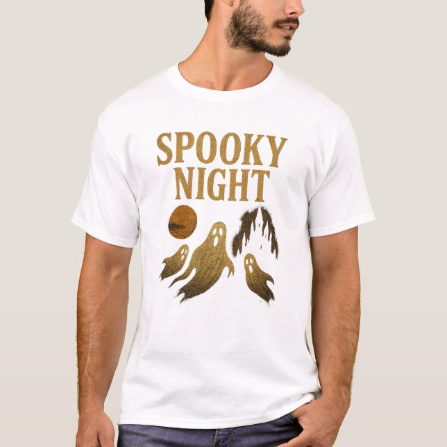 Camiseta Spooky Night Halloween Classic Gothic Aesthetic (Anverso)