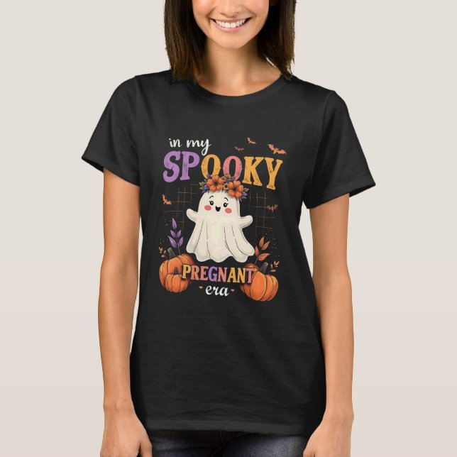 Camiseta Spooky Pregnant Era Halloween Mother to Be Party C (Anverso)