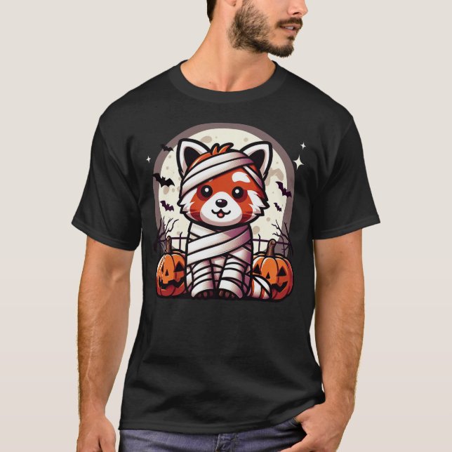 Camiseta spooky Red Panda mummy (Anverso)