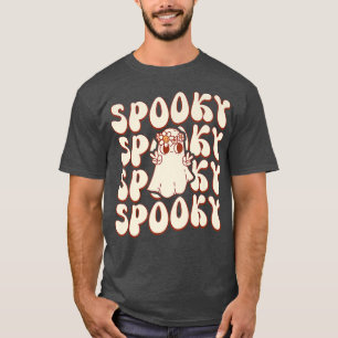 Camiseta Spooky Retro Groovy Ghost Boo Halloween Costume Sc
