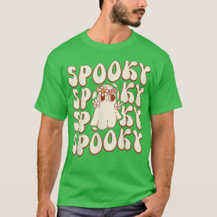 Camiseta Spooky Retro Groovy Ghost Boo Halloween Costume Sc