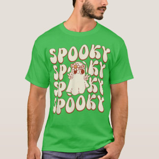 Camiseta Spooky Retro Groovy Ghost Boo Halloween Costume Sc