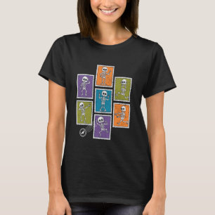 Camiseta Spooky Scary Cute Sellos Postales De Halloween Esq