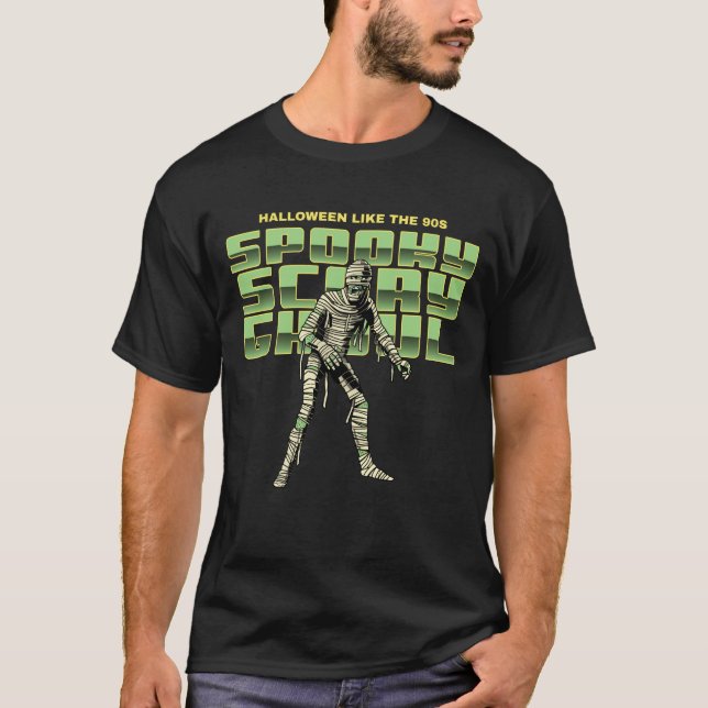 Camiseta Spooky Scary Ghoul 90s Halloween T-Shirt (Anverso)