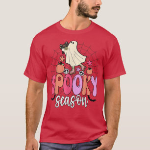 Camiseta Spooky Season Ghoul Gang Groovy Hey Boo Crew Hallo