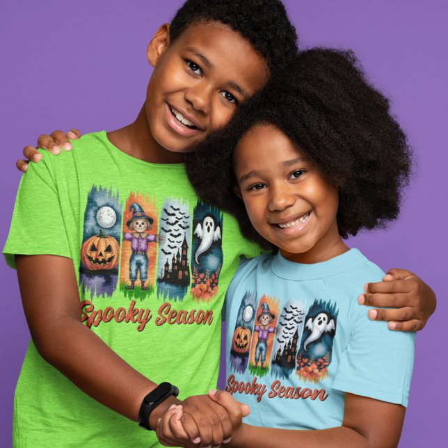 Camiseta Spooky Season Halloween Fall Autumn Brush Strokes (Subido por el creador)