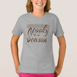 Camiseta Spooky season halloween greeting with bat and star