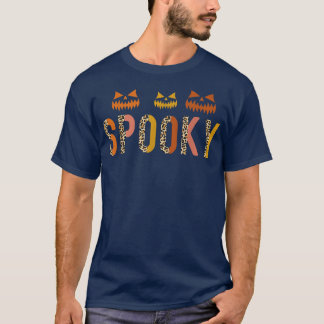 Camiseta Spooky Season Leopard Halloween Women Cheetah Prin