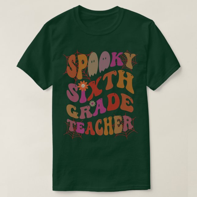 Camiseta SPOOKY SÉPTIMA ESTUDIANTE DE 6º GRADO Este Es Mi F (Diseño del anverso)
