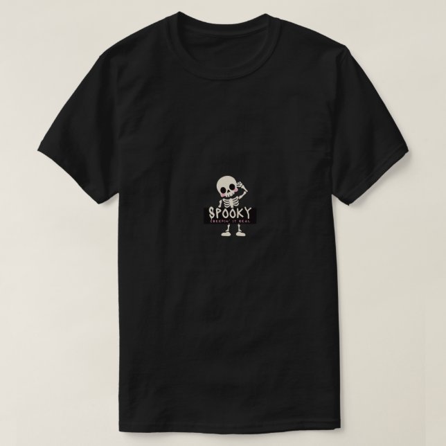 Camiseta Spooky Skeleton Halloween Tees (Diseño del anverso)