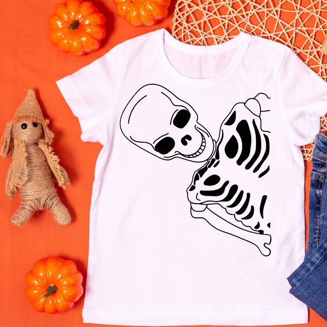 Camiseta Spooky Skeleton Peek (Subido por el creador)