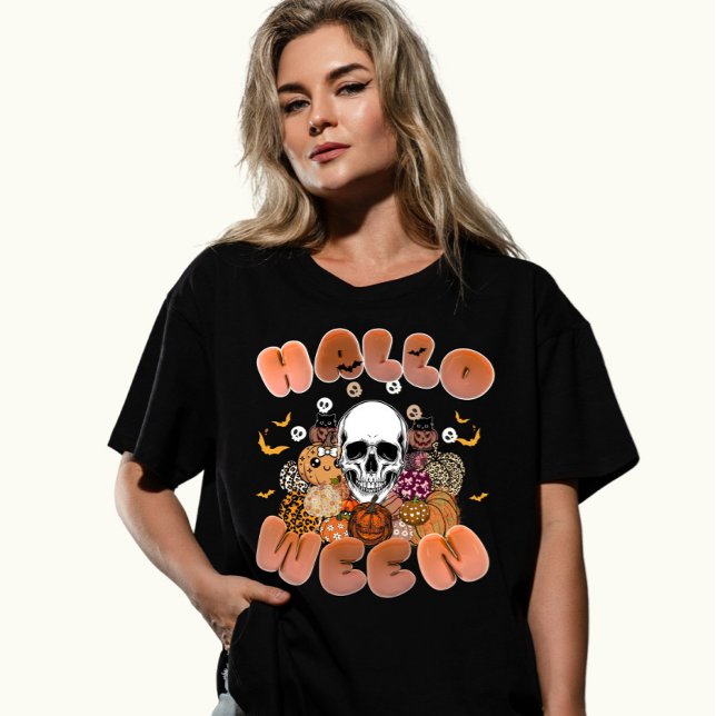 Camiseta Spooky Skull Halloween Personalizado (Subido por el creador)