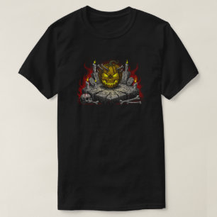 Camiseta Spooky Skull Jack-o’-Lantern   SOLO EN NEGRO