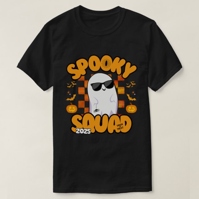 Camiseta Spooky Squad 2025 - Partido Guay Ghost Halloween (Diseño del anverso)