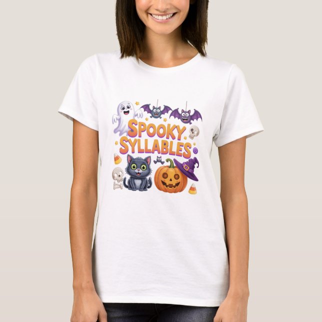Camiseta Spooky Syllables (Anverso)