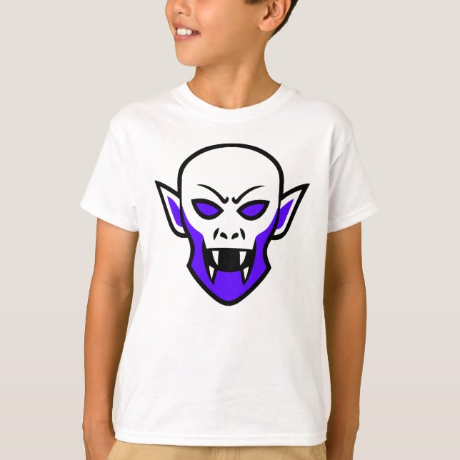 Camiseta Spooky Vampire Face Graphic T-Shirt – Gothic Hallo (Anverso)