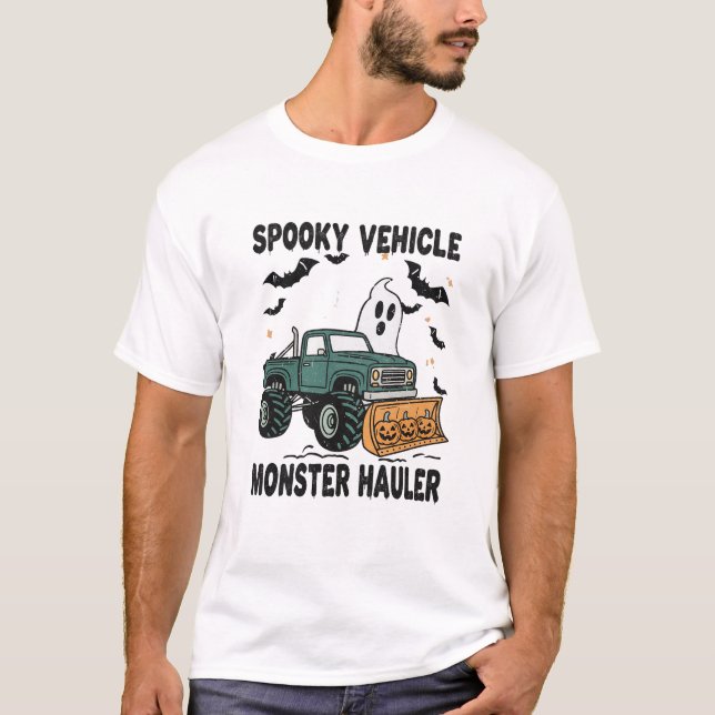 Camiseta Spooky Vehículo Monster Hauler (Anverso)