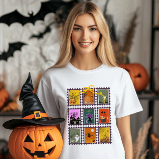 Camiseta Spooky Vibes Halloween - Ghosts & Iconic Character