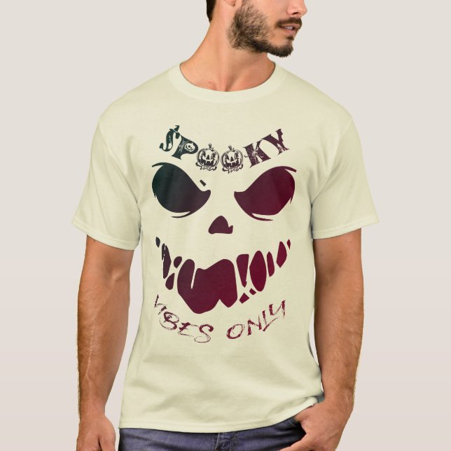 Camiseta Spooky Vibes Only-Halloween Monster  (Anverso)
