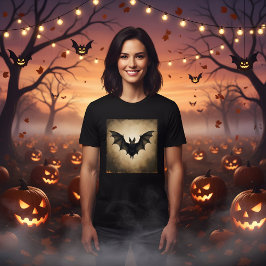 Camiseta Spooky Vintage Halloween Bat design