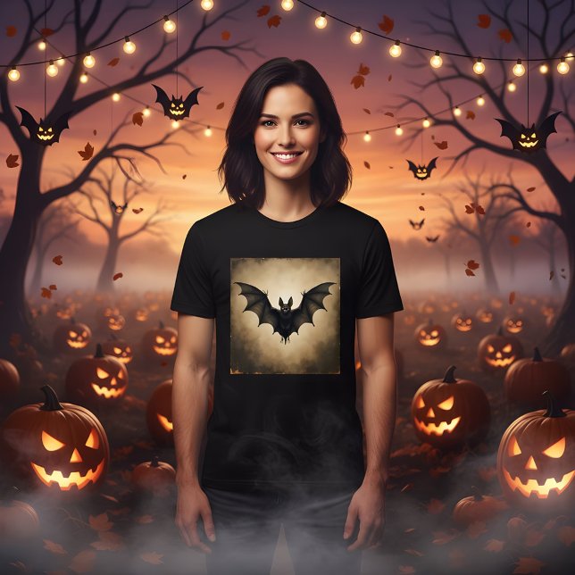 Camiseta Spooky Vintage Halloween Bat design (Subido por el creador)