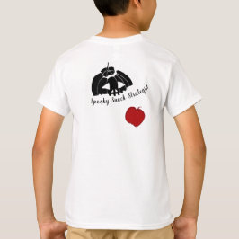 Camiseta Spooky Warm Black Silhouette Witch & Pumpkin