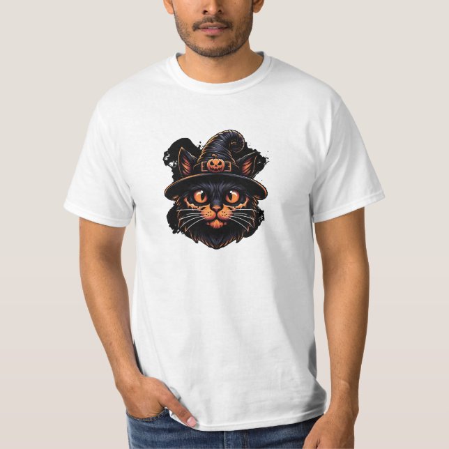 Camiseta Spooky Witch Gorra Kitty (Anverso)