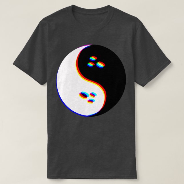 Camiseta Spooky Yin Yang 3D (Diseño del anverso)