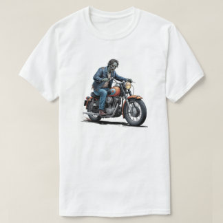 Camiseta Spooky Zombie Biker Classic Motorcycle