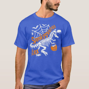 Camiseta Spookysaurus Re Skeleton Costume Calabaza de dinos