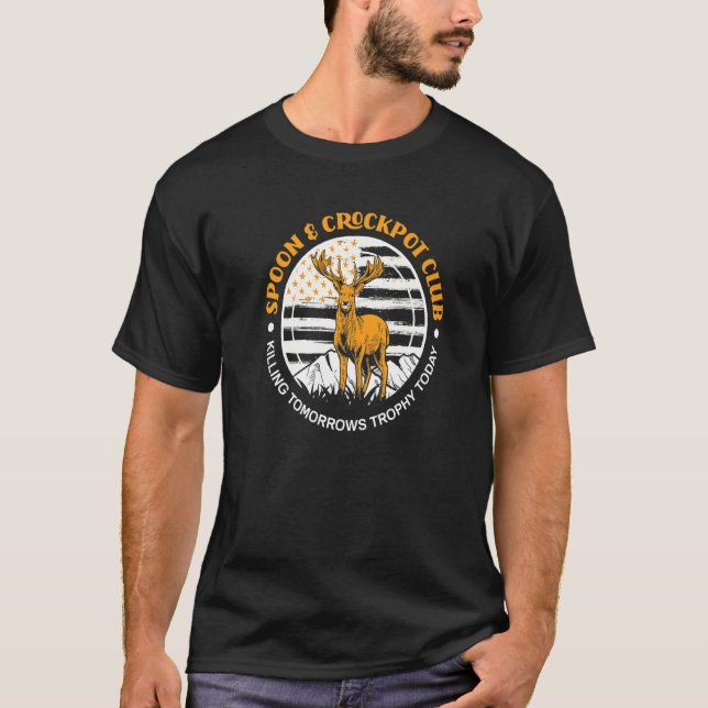 Camiseta Spoon Y Crockpot Club Funny Hunter Deer Hunter (Anverso)