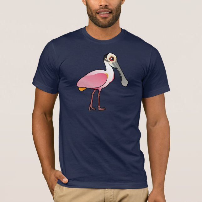 Camiseta Spoonbill rosado lindo (Anverso)