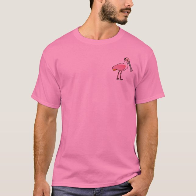 Camiseta Spoonbill rosado lindo (Anverso)