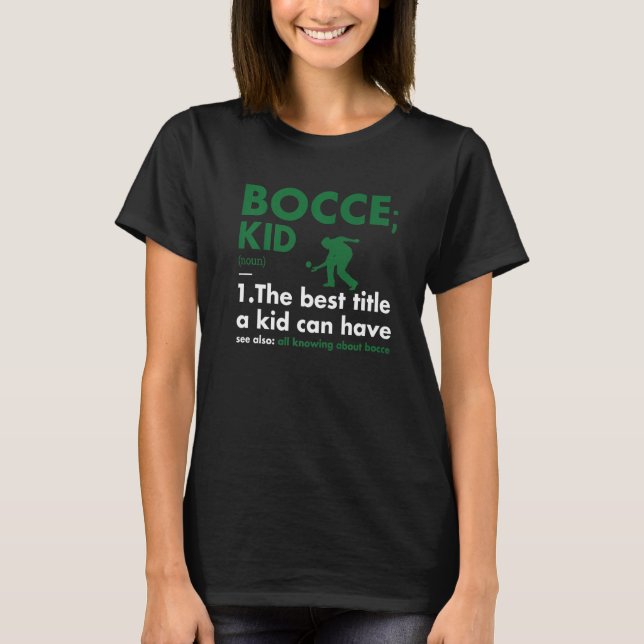 Camiseta Sport Kid Definition Bocce Premium (Anverso)
