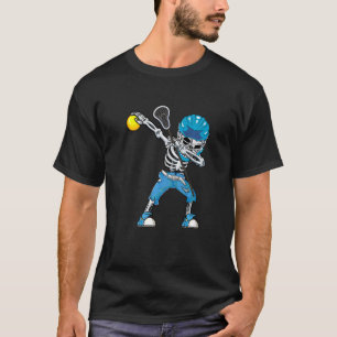 Camiseta Sport Lacrosse Skeleton Halloween Hombres Niños Co
