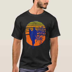 Camiseta Sport Surfboard Surfer Surfer Ocean Tropical Sunse
