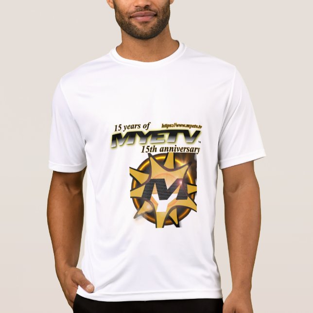 Camiseta Sport-Tek de MYETV - 15 años (Anverso)