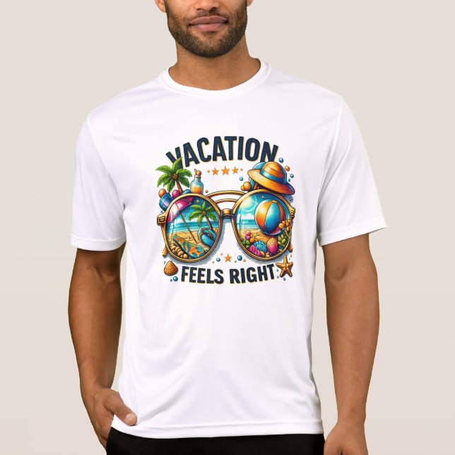 Camiseta Sport-Tek de Vacaciones se Siente Bien EE (Anverso)