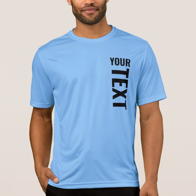 Camiseta Sport Tek Mens Modern Big Font Text Template (Anverso)