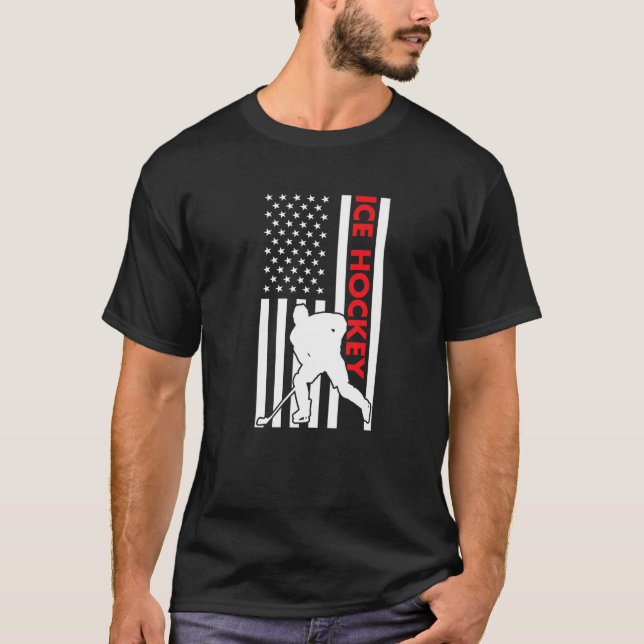 Camiseta Sport Us Flag Ice Hockey Premium (Anverso)