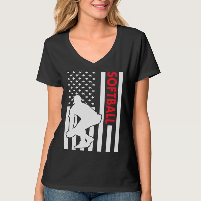 Camiseta Sport Us Flag Softball (Anverso)
