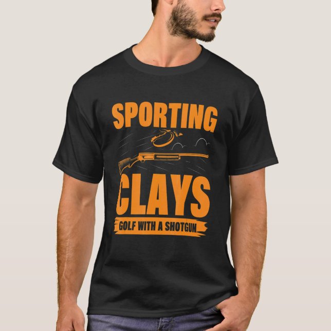 Camiseta Sporting Clays Golf Con Un Disparo De Ataque De Ca (Anverso)
