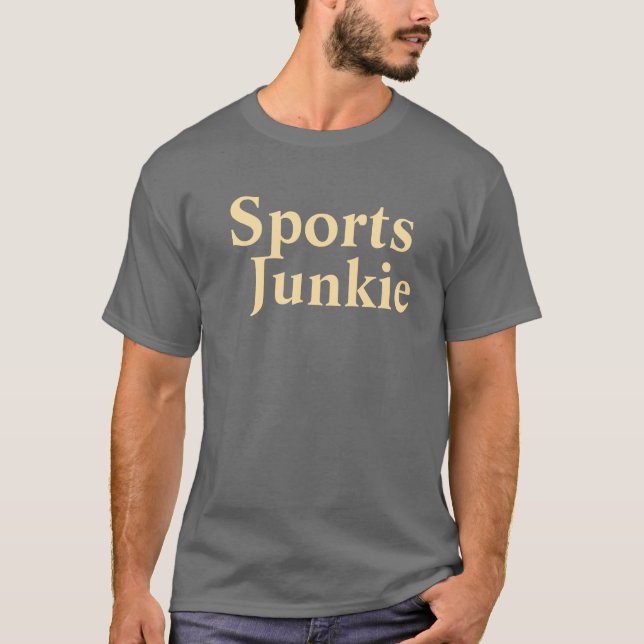 Camiseta Sports Junkie Mens Dk Gray (Anverso)