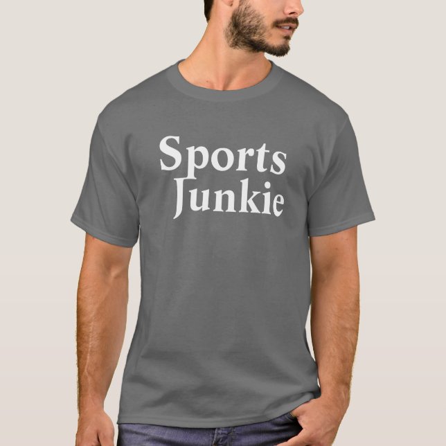Camiseta Sports Junkie Mens Dk Gray (Anverso)