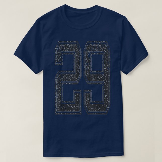 Camiseta Sports TeamNumber 29Year 2029Midnight Black  (Diseño del anverso)