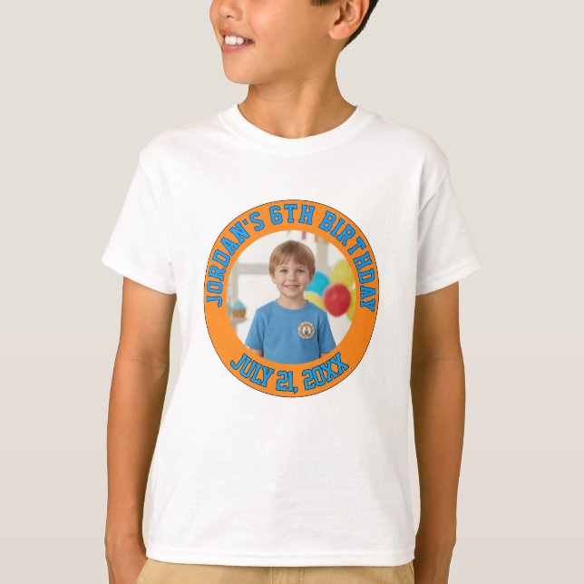 Camiseta Sports Theme Kids Birthday Guest of Honor T-Shirt (Anverso)