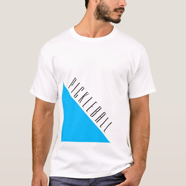 Camiseta Sporty Bright Sky Blue Wedge Tall Pickleball Texto (Anverso)